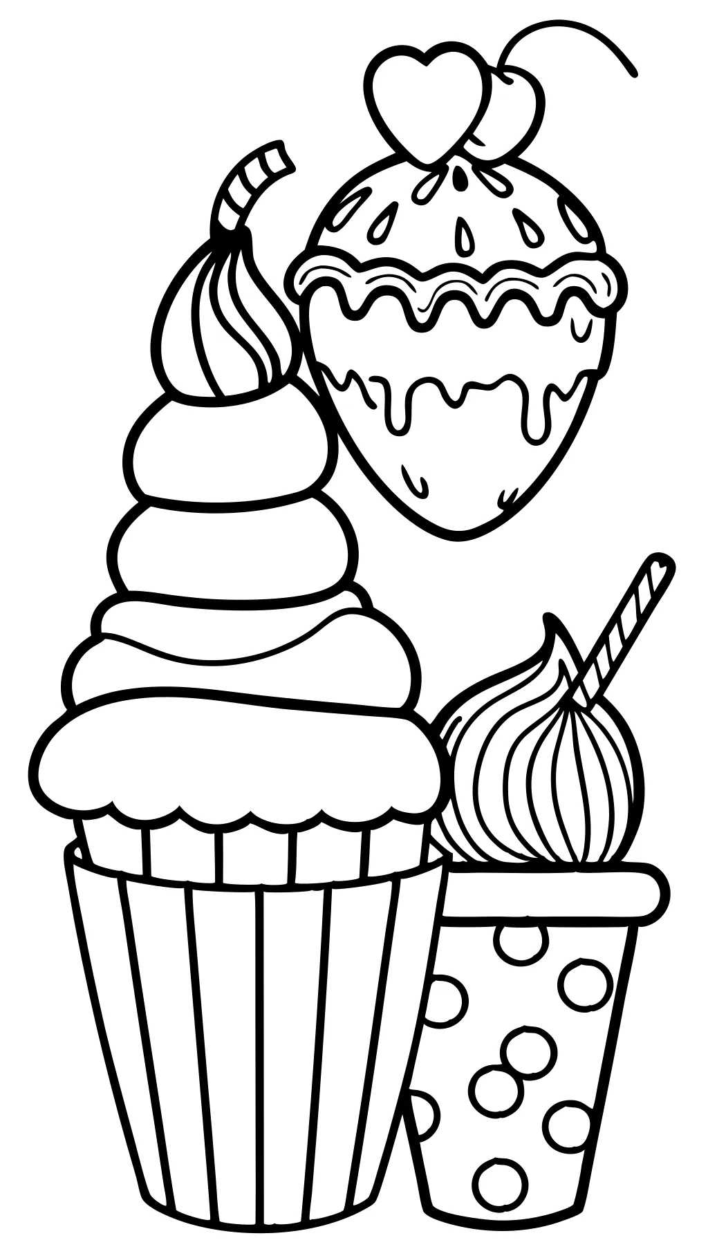 dessert food coloring pages